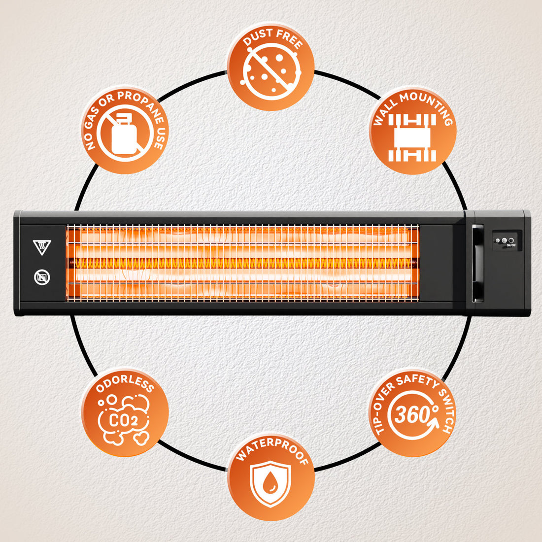 Electric Ceiling Mounted Patio Heater
