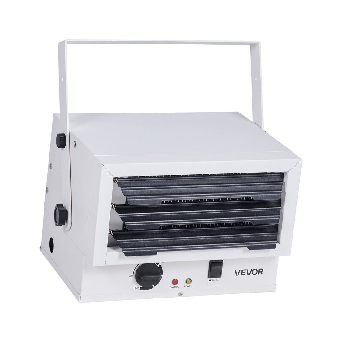 Electric Garage Heater, 5000-Watt (2500/5000W) Ceiling Mounted Shop Heater, 2 Settings And Overheat Protection And Low Noise Cross-Flow, Commercial For Indoor Workshop Warehouse,240V White