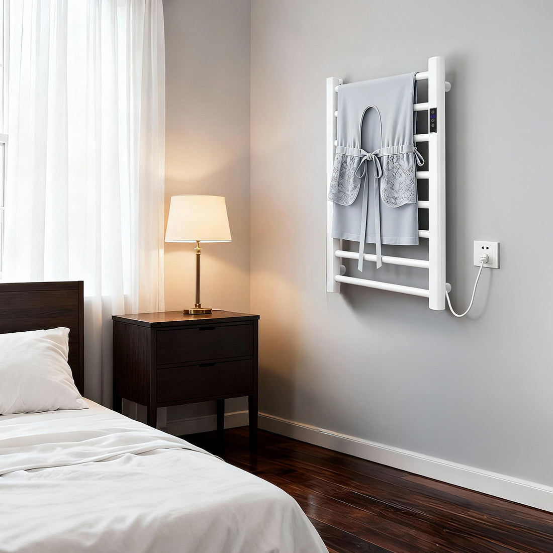 Freestanding Electric Heated Towel Warmer Rack AFD-850T-W