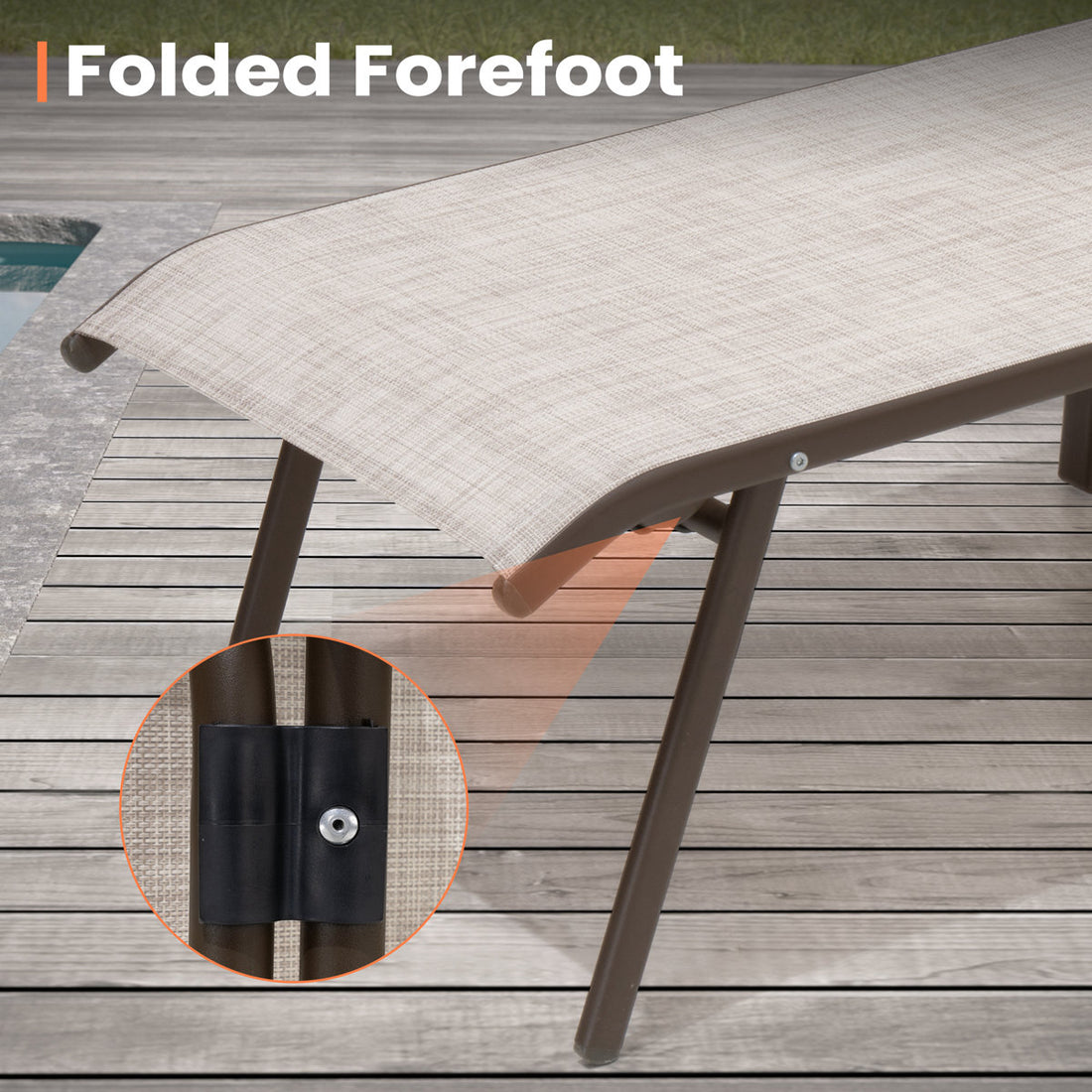 Gland Outdoor Metal Chaise Lounge (Set of 2)