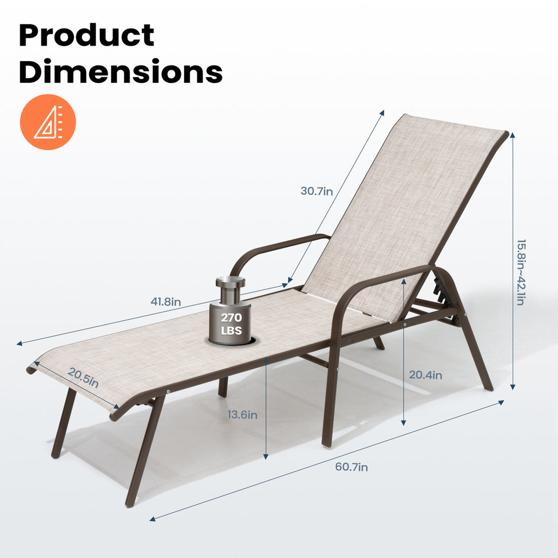 Gland Outdoor Metal Chaise Lounge (Set of 2)