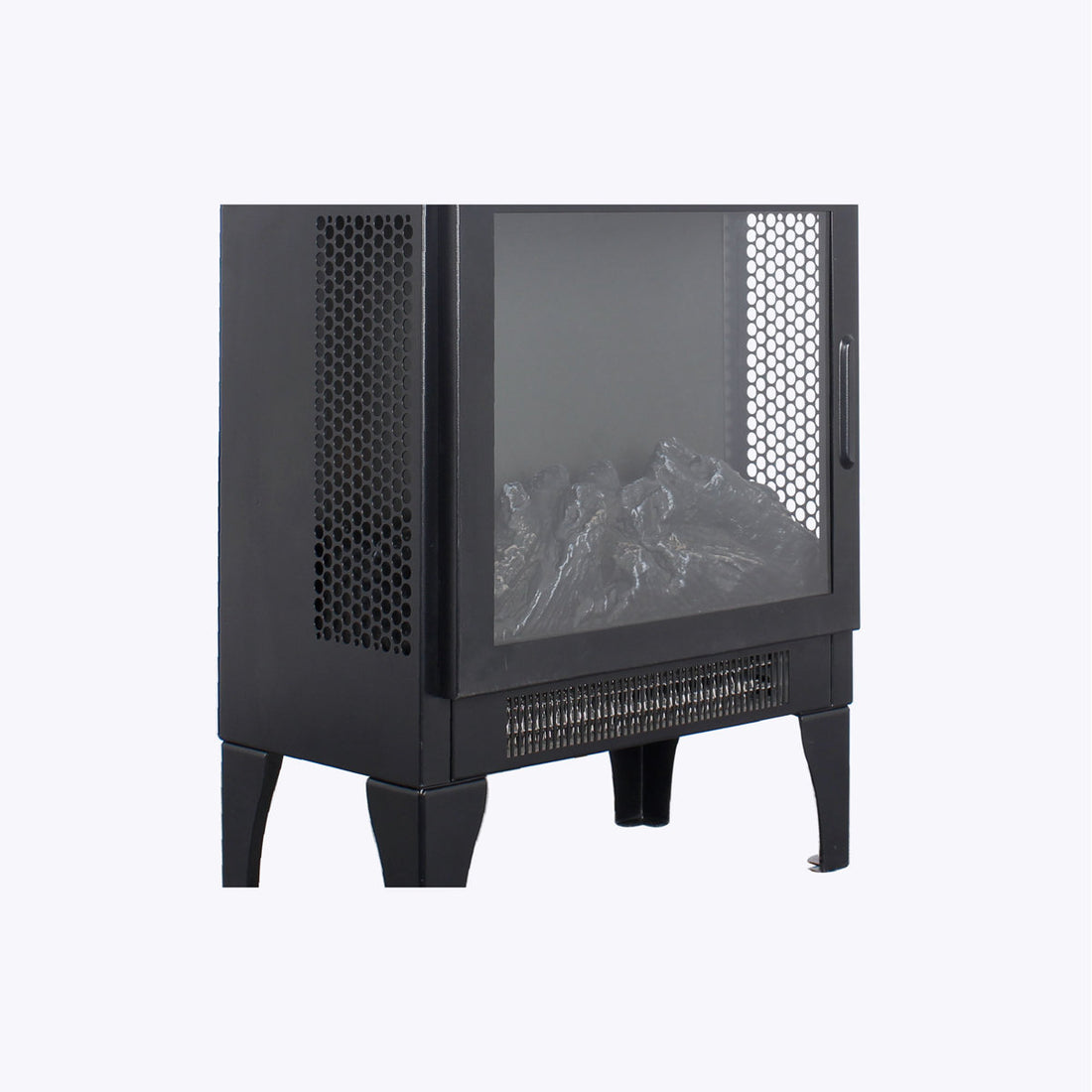 Innoflame 18 Electric Fireplace Stove, Freestanding Stove Heater with Realistic Flame, Adjustable Thermostat, Fireplace Space Heater for Small Space, 1400W