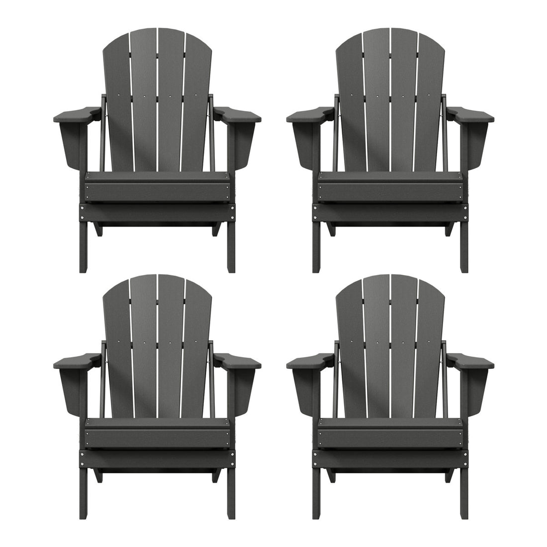Laguna HDPE Folding Adirondack Chair (Set of 4)
