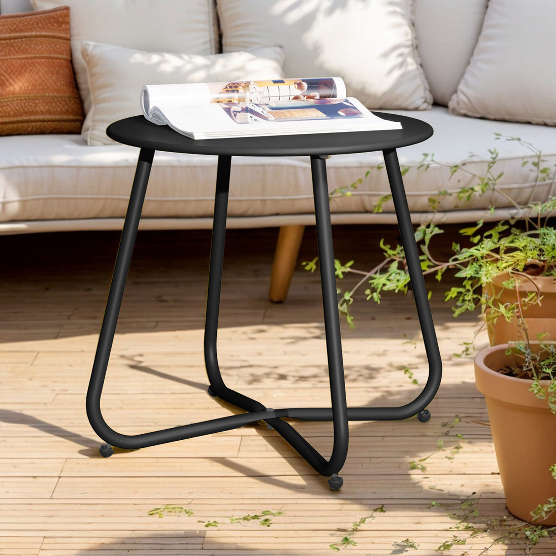 Mickelsen Steel Patio Side Table