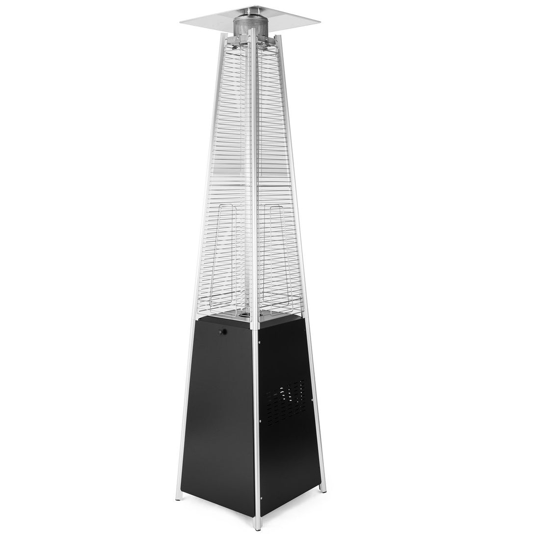Outermust 88.8¡± 48,000 BTU Propane Pyramid Patio Heater With Wheels, Ideal For Patio Backyard 6-8 People