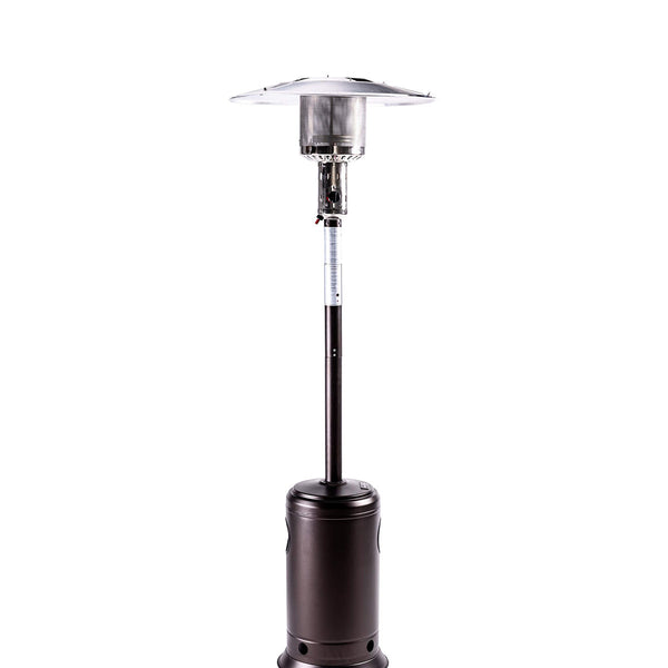 Stainless Steel Burner Outdoor Patio Propane Heater 47000, Standing Gas Outside With Portable Wheels For Garden Yard Commercial - Ss And Residential