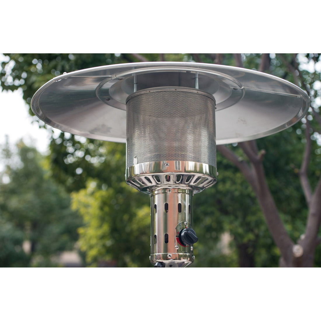 Stainless Steel Burner Outdoor Patio Propane Heater 47000, Standing Gas Outside With Portable Wheels For Garden Yard Commercial - Ss And Residential