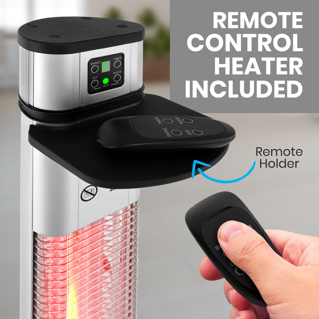 Stainless Steel Electric Standing Patio Heater
