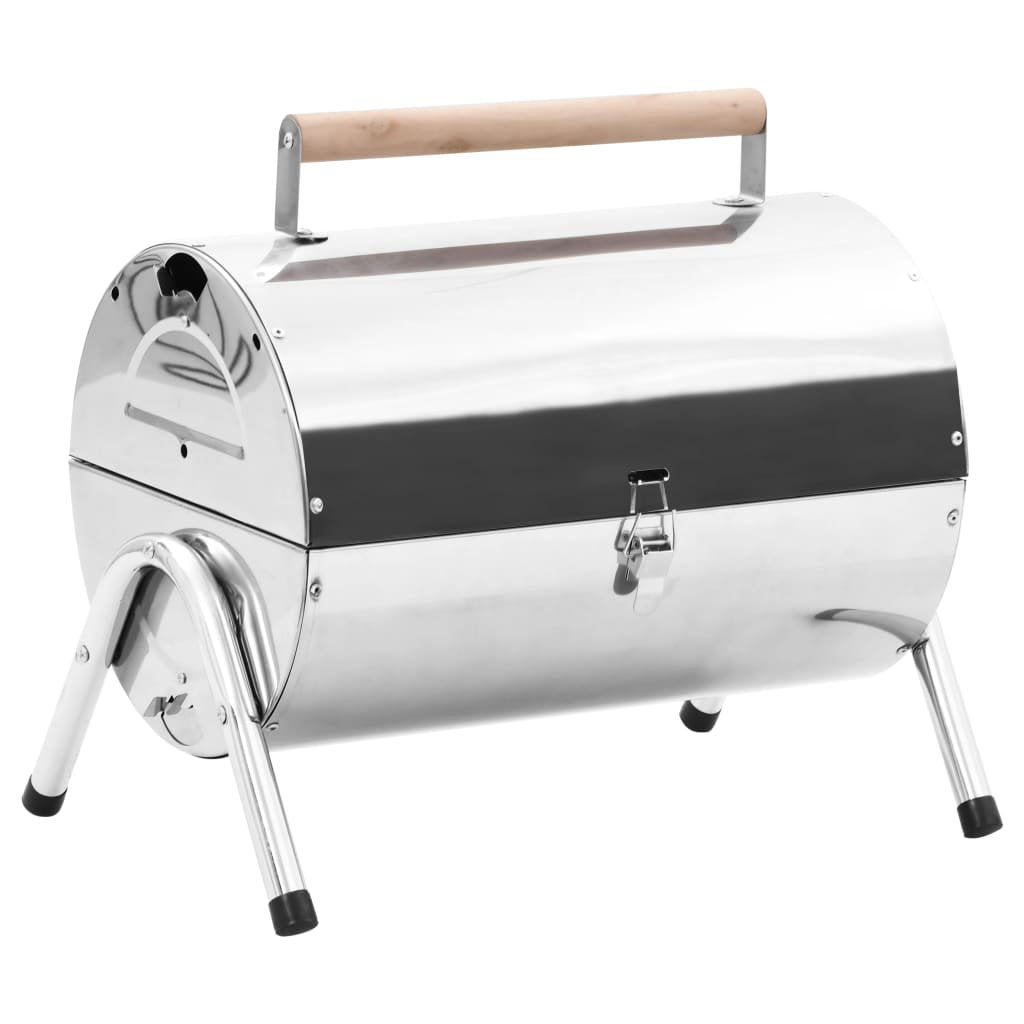 VidaXL 12 W Barrel Charcoal Grill