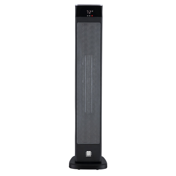 WarmWave Deluxe Digital 1,500-Watt 30 in. Portable Ceramic Electric Space Heater with Adjustable Thermostat, Remote Control & Overheat Safety Protection