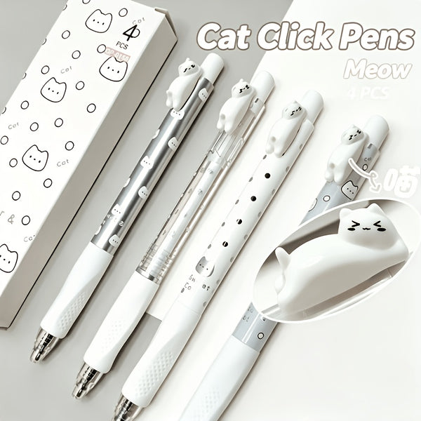 14 pack cute cat shaped pens 0 5mm fine tip black