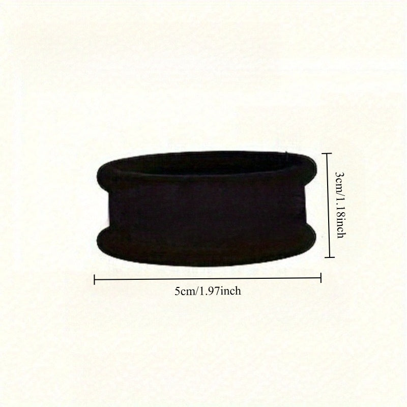 12pcs high elastic seamless black basic hair tie