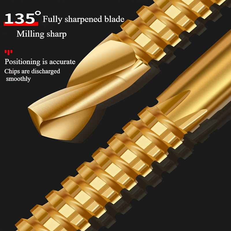 8pcs coated high sawtooth drill bit multi