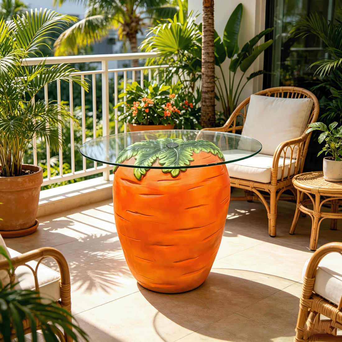 1pc vegetable fruit side table resin carrot