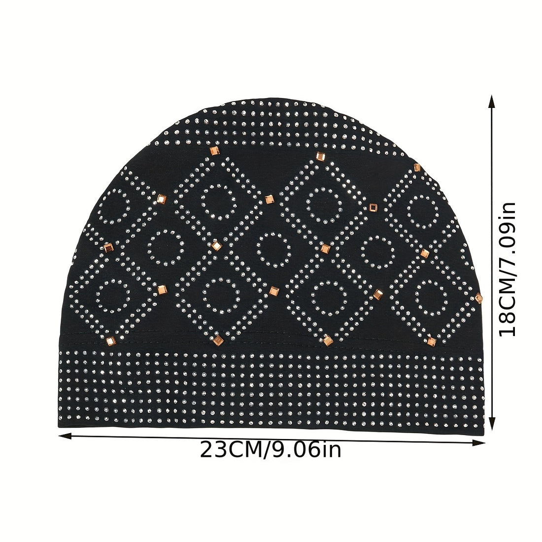 womens fashionable encrusted headscarf hat hat