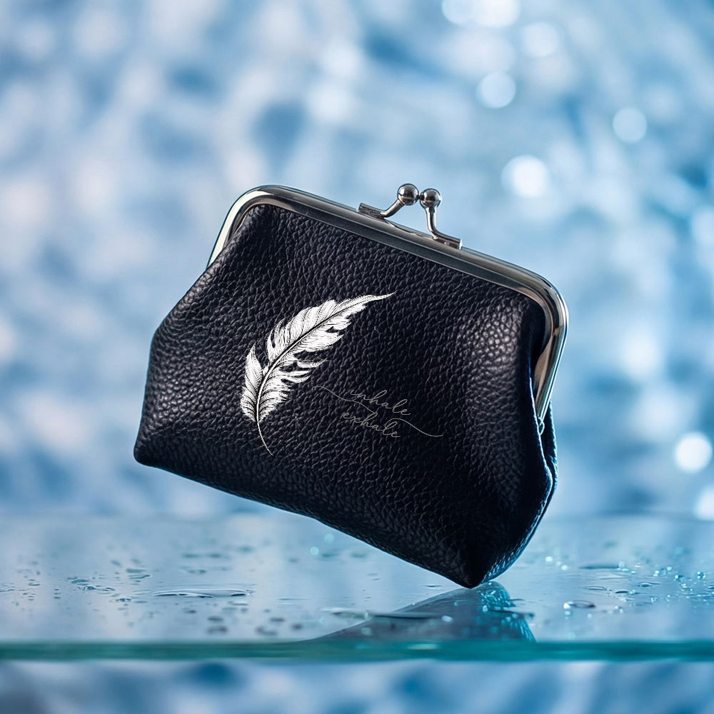 wallets feather coin purse vintage