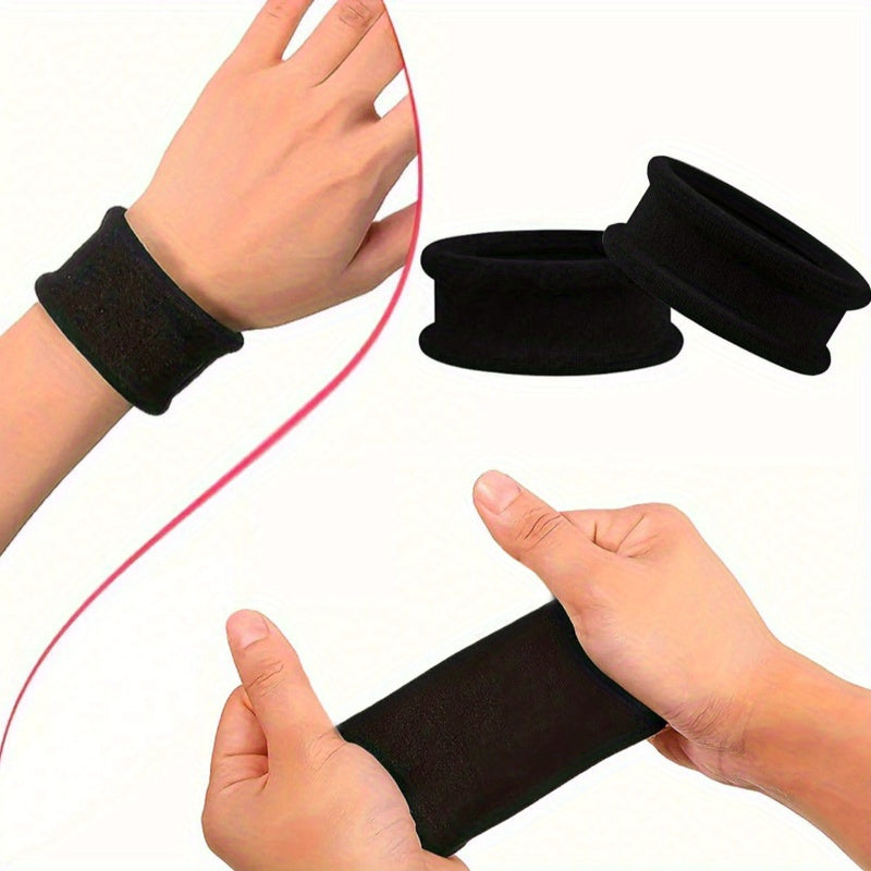 12pcs high elastic seamless black basic hair tie
