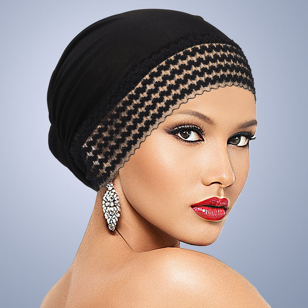 womens solid color turban fashionable versatile base