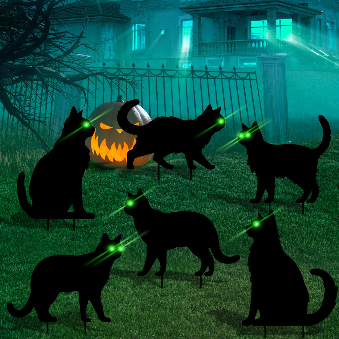 12pcs decorations plastic yard signs