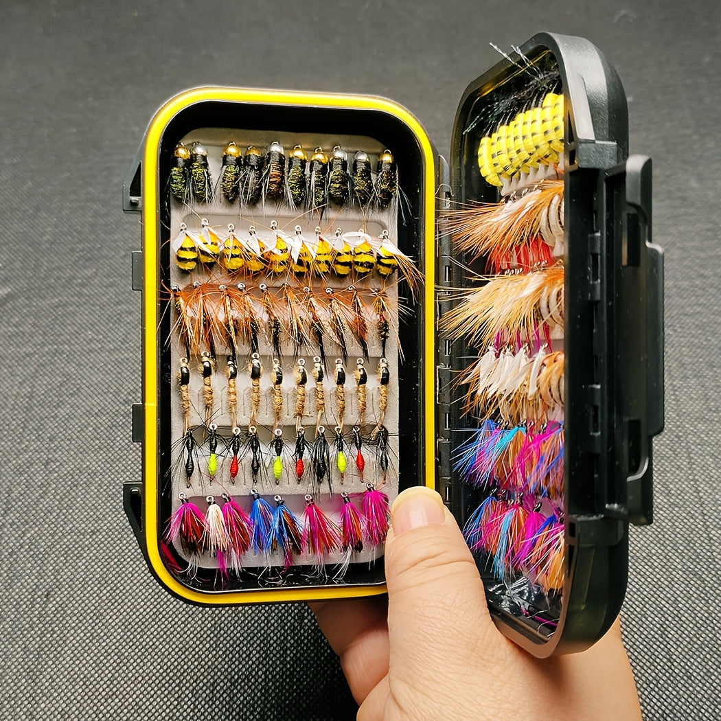 114pcs fly set plastic assortment nymph