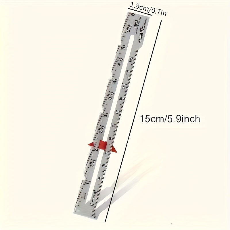 handmade ruler metal edge measuring sewing tool