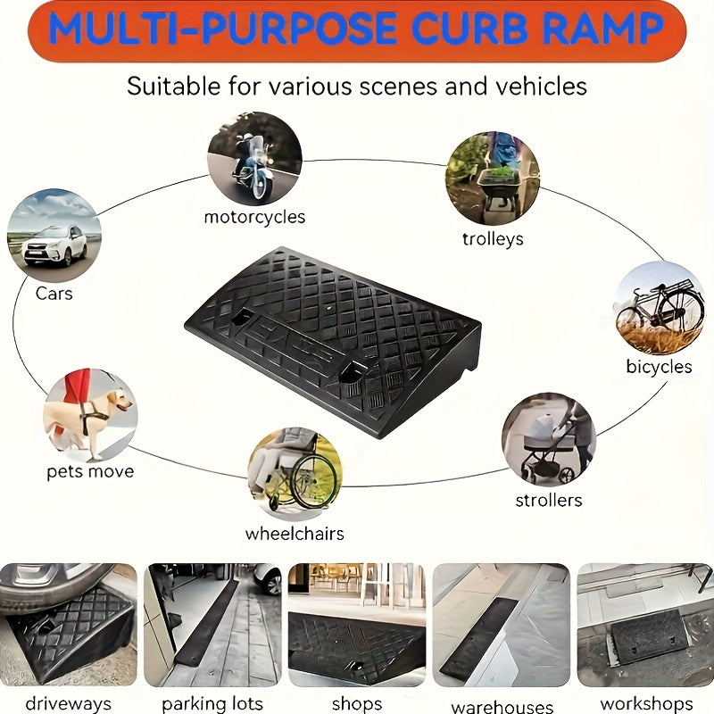 2pcs car sidewalk ramp portable ramp suitable