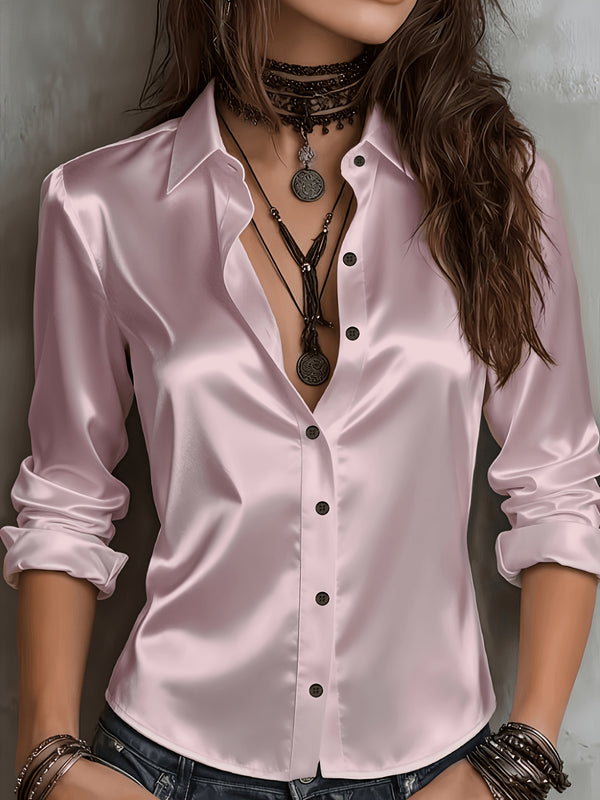womens season commuter satin shirt temu