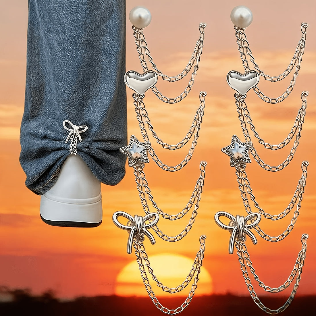 6pcs multi functional clothes clips cutting pants metal