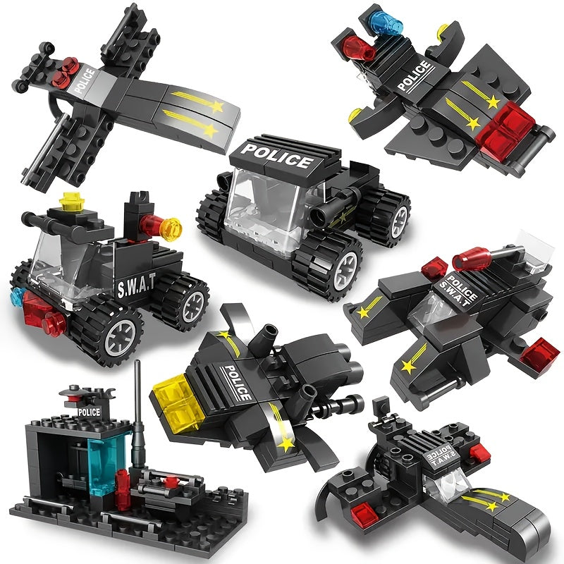 315pcs vehicle building blocks swat robot car