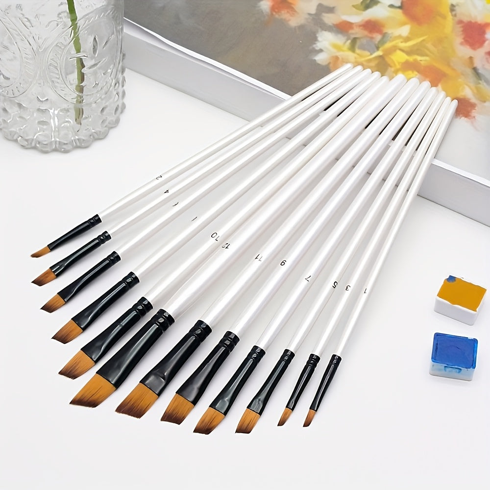 12pcs brush set premium nylon bristles