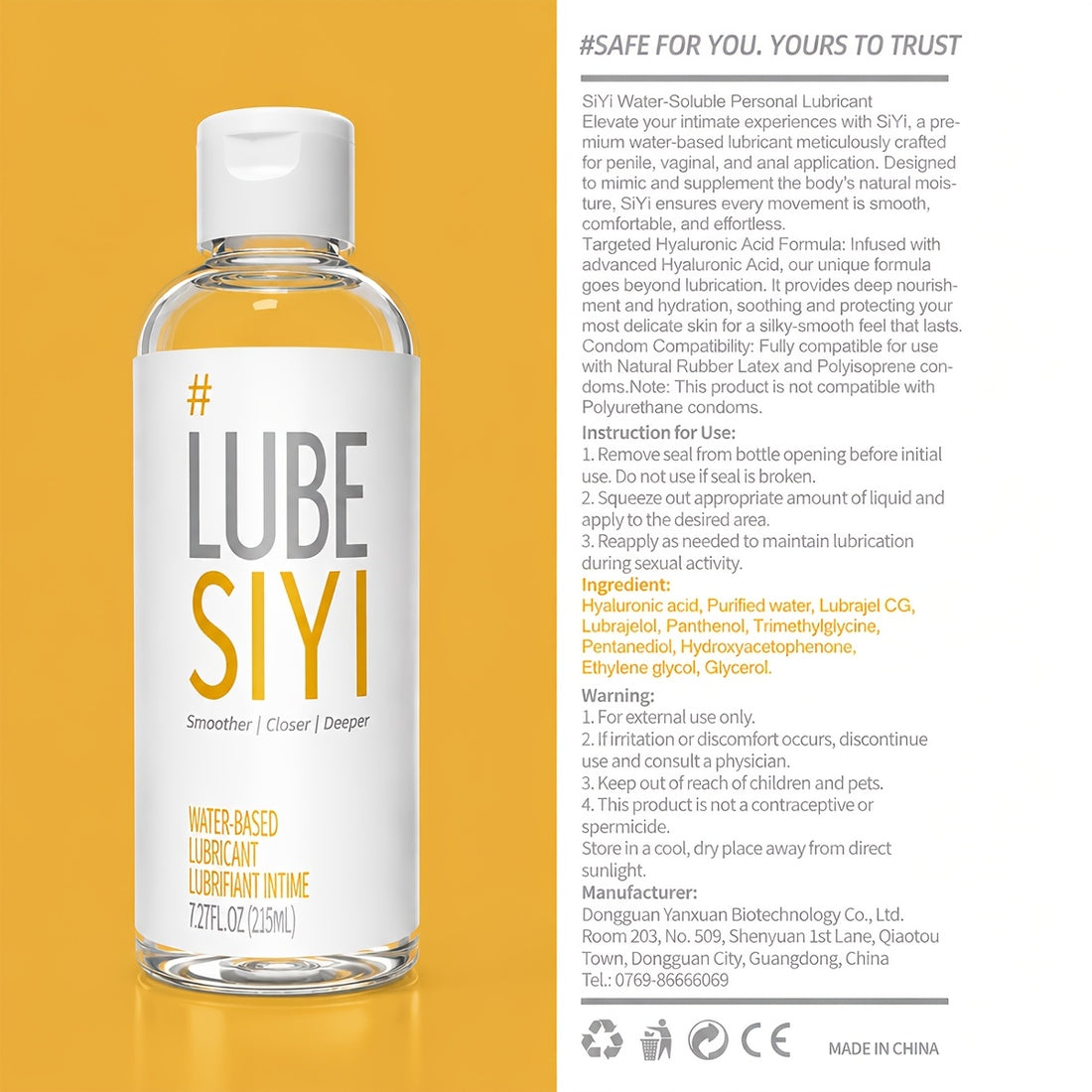 water based personal acid long lasting