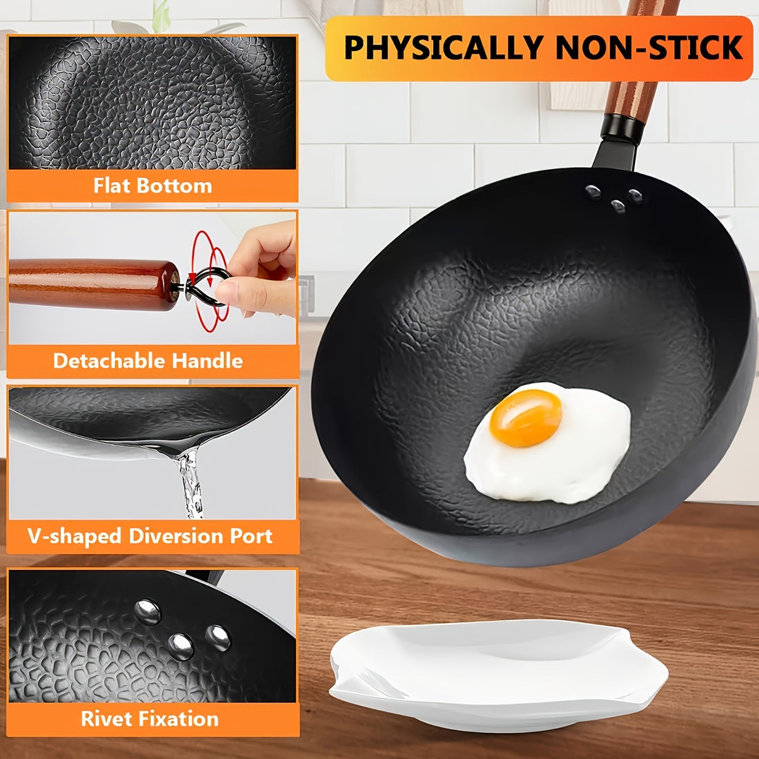 wok frying pan wok set nonstick 12 6 inch pan 13