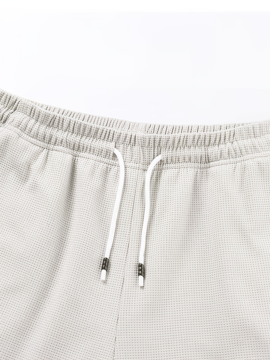 1pc mens waffle texture casual athletic shorts drawstring