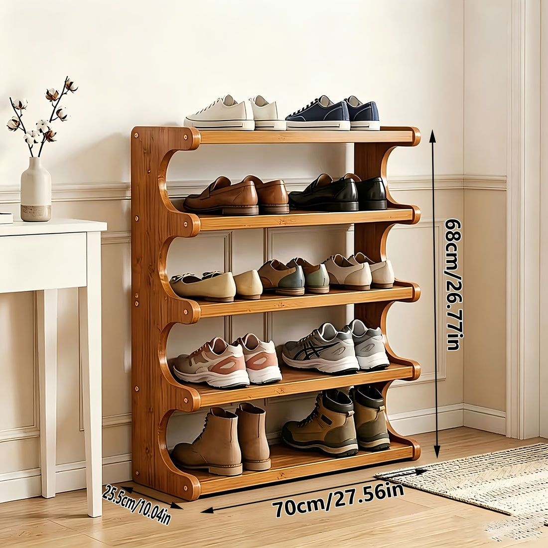 bamboo shoe rack space saving shoe rack