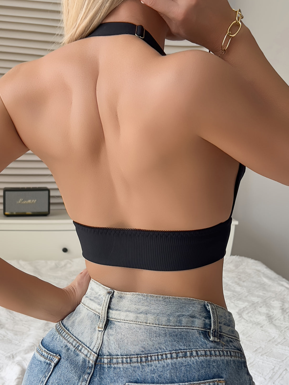 womens front closure wireless bra comfortable backless