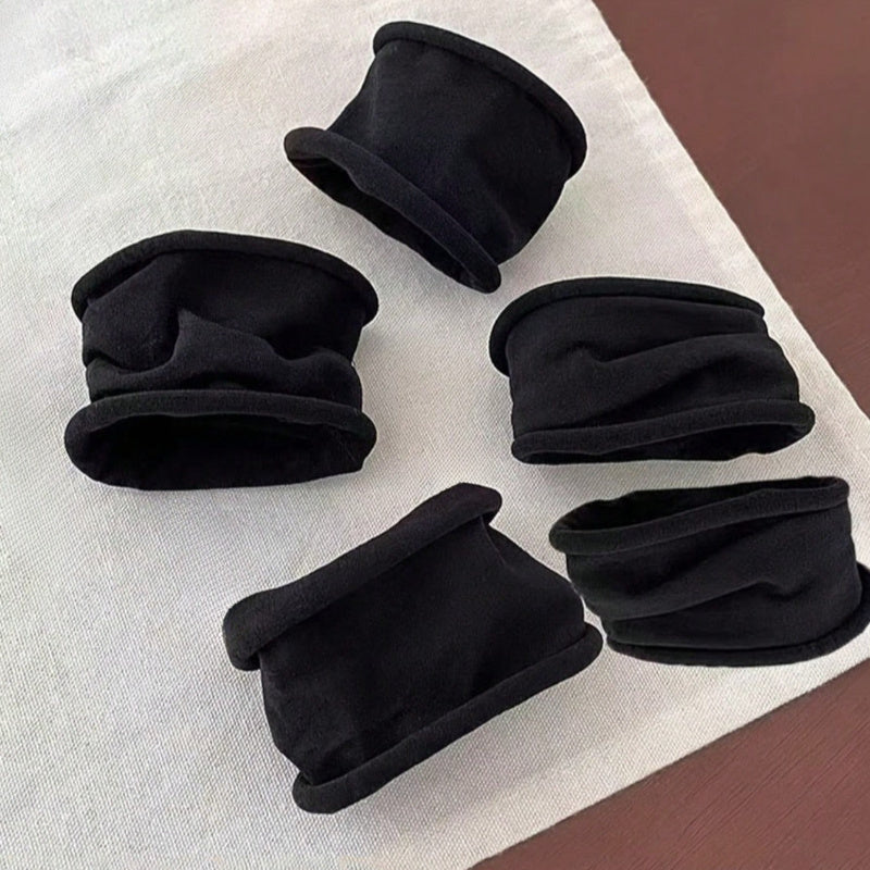 12pcs high elastic seamless black basic hair tie