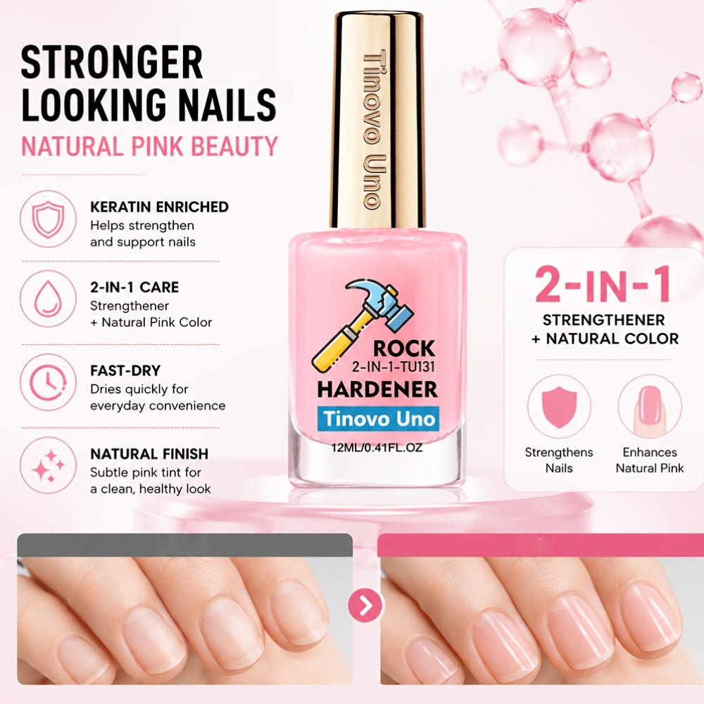 tinovo clear pink hardener air dry keratin in