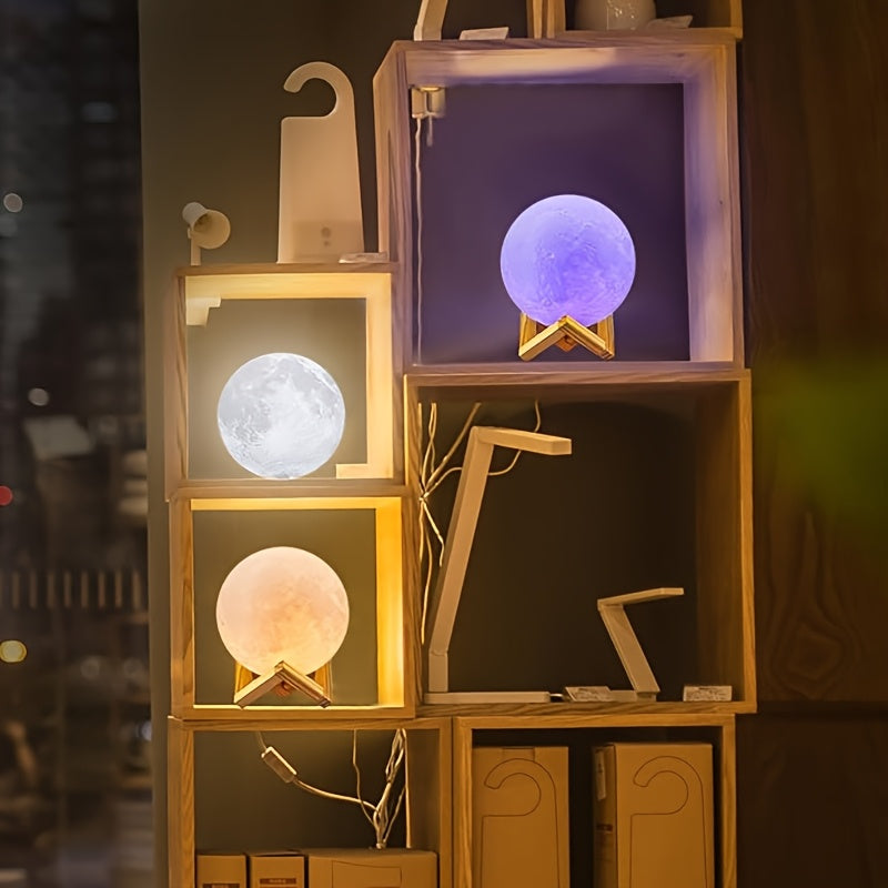 16 color rgbw lamp remote control wooden stand 3d