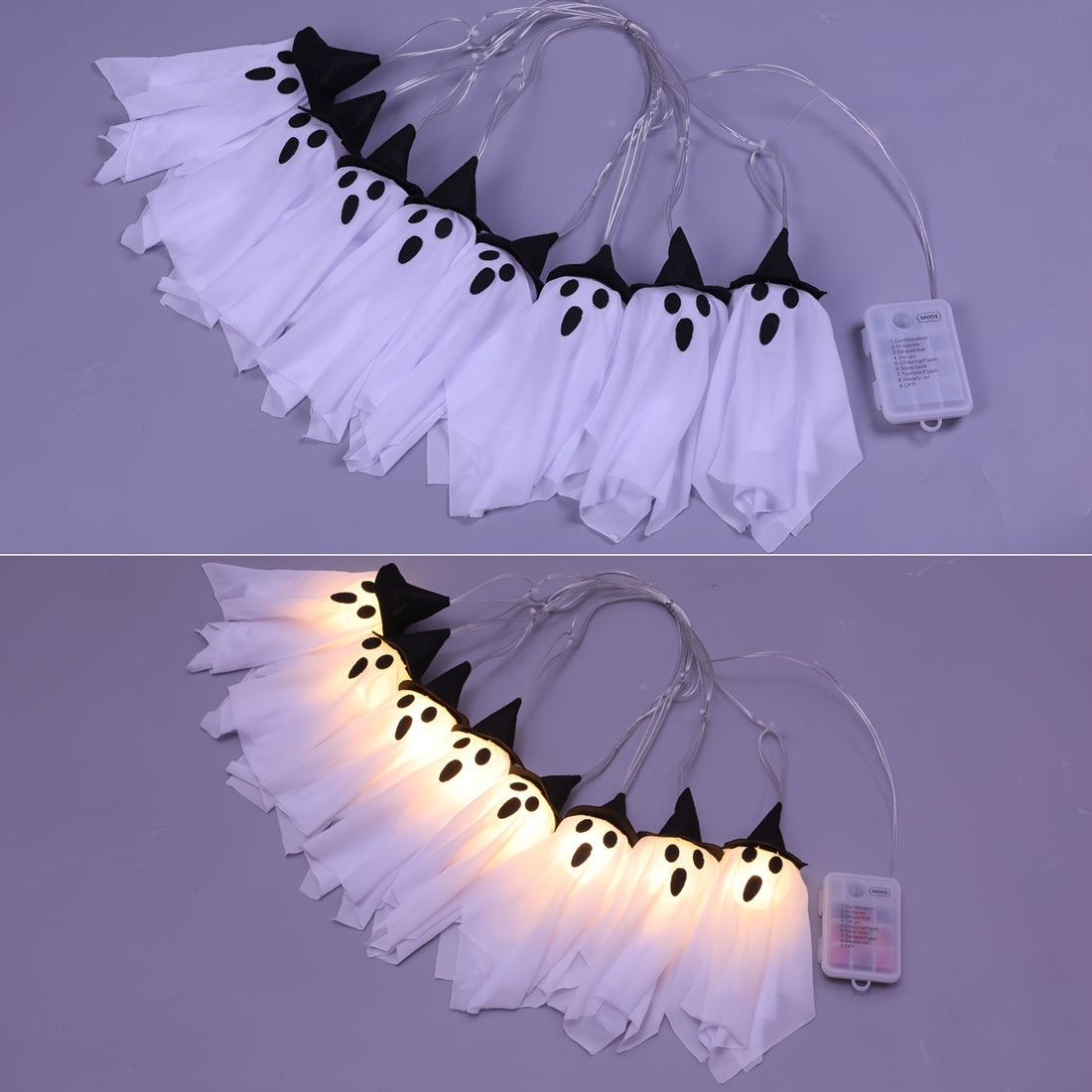 2026 new style 1 set 8 hanging halloween lights hat