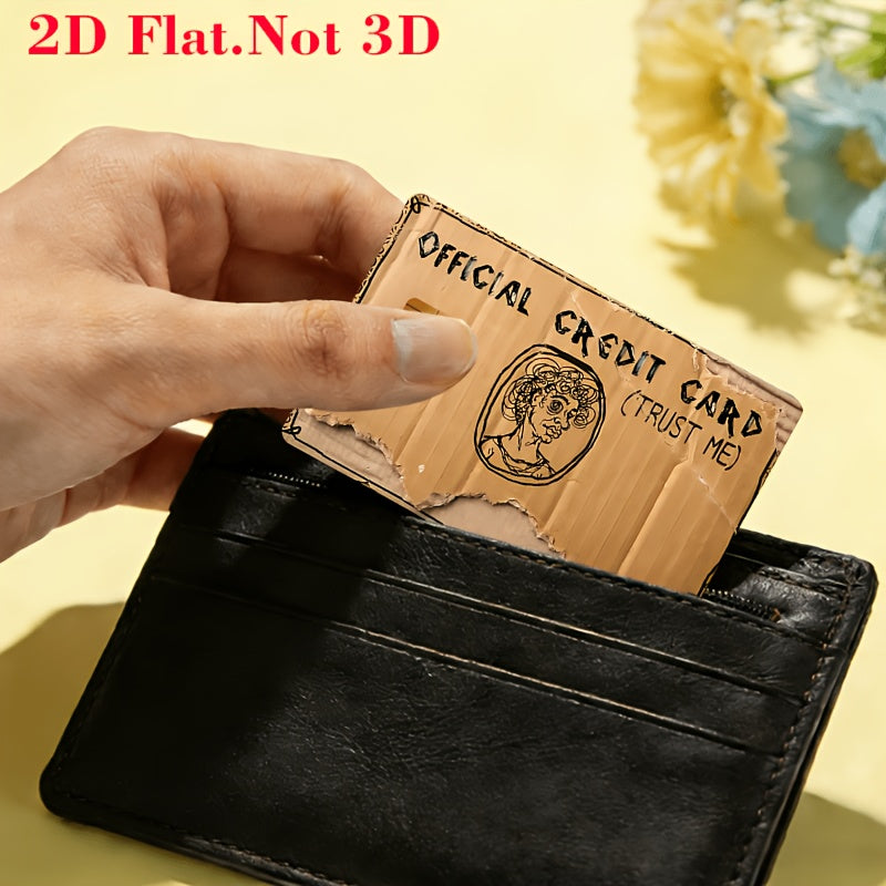 funny weird cardboard sticker bank cards