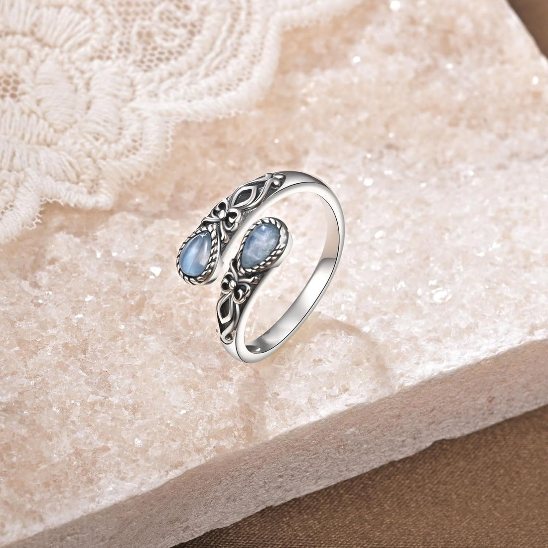 vintage imitation rings adjustable bow thumb ring