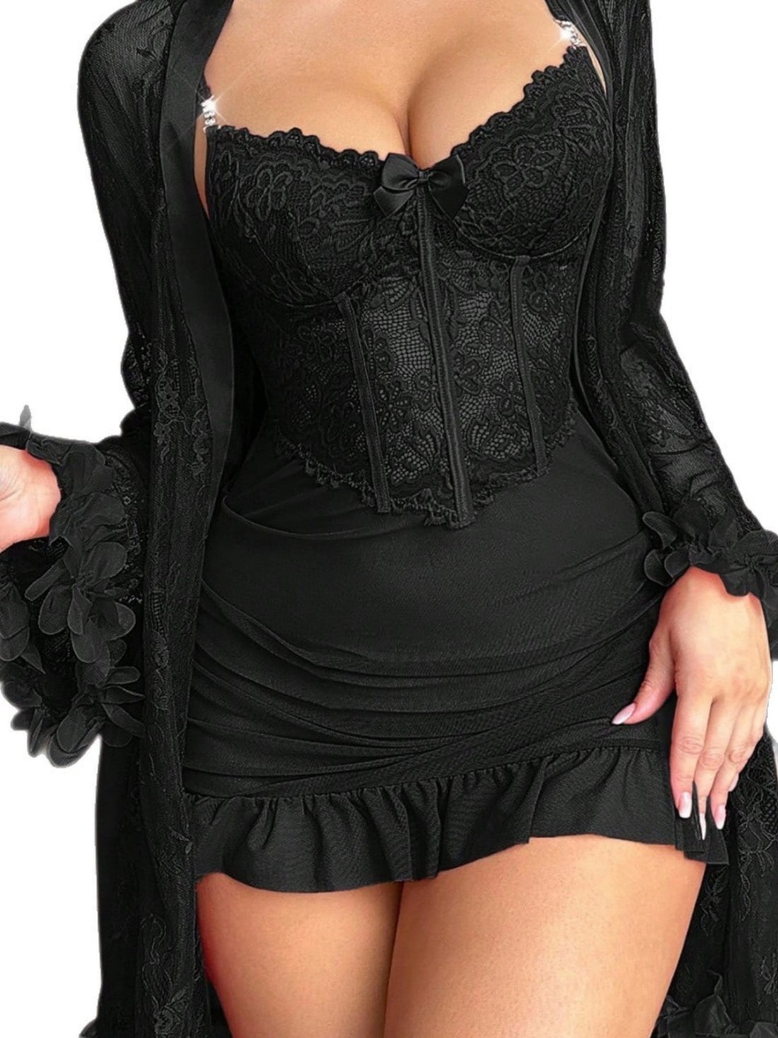 womens lace camisole dress lace trim robe