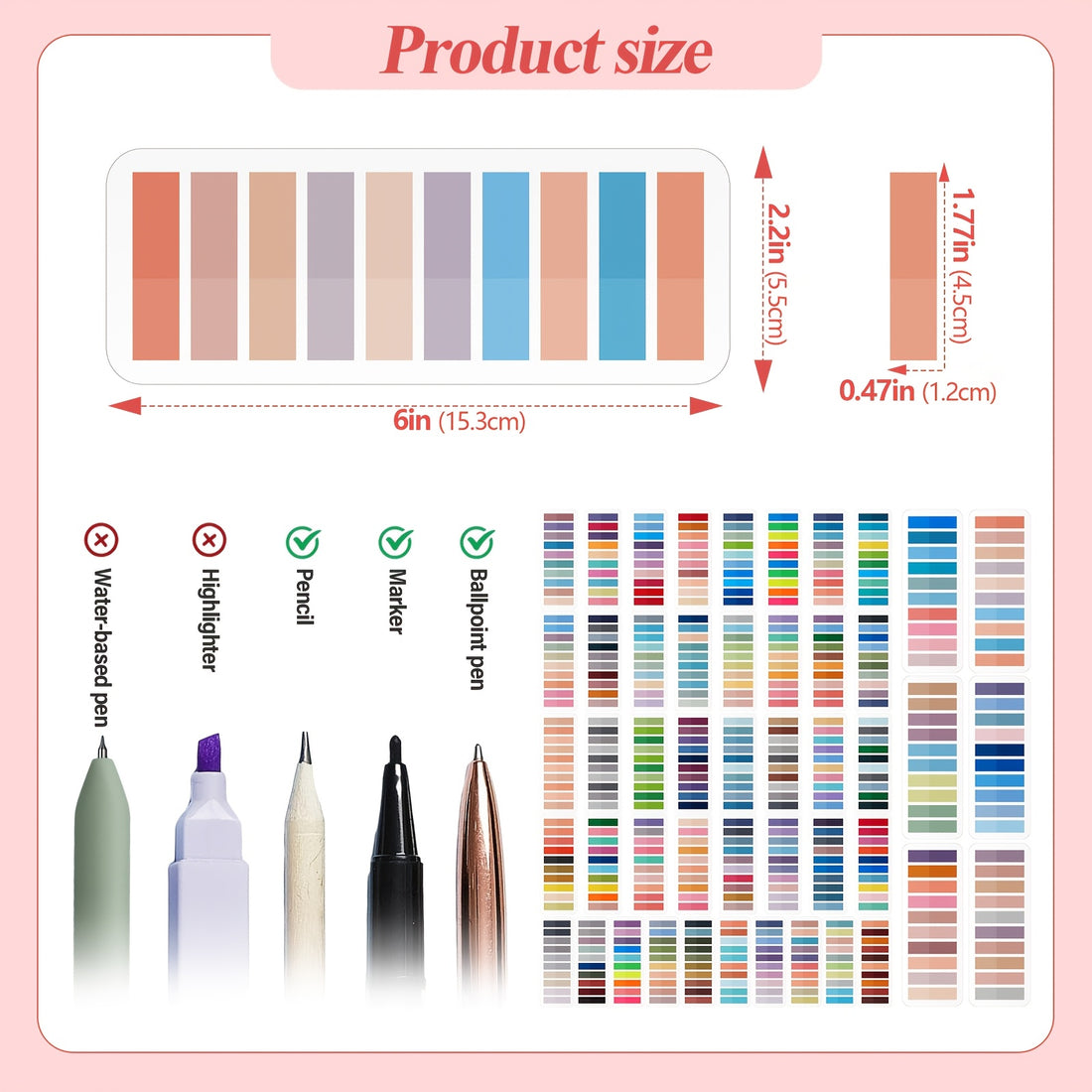 16000pcs 80 colors transparent annotation tabs