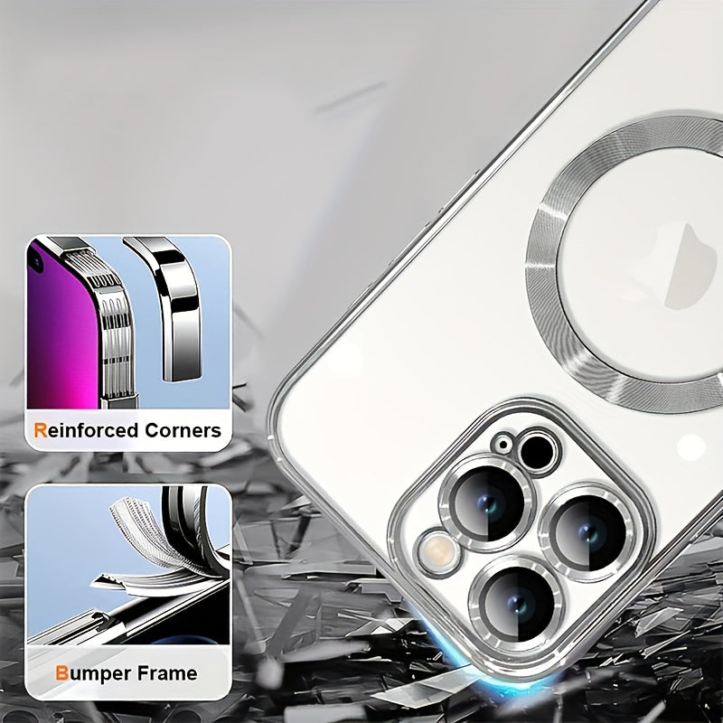 magnetic thin phone case plating full camera protection