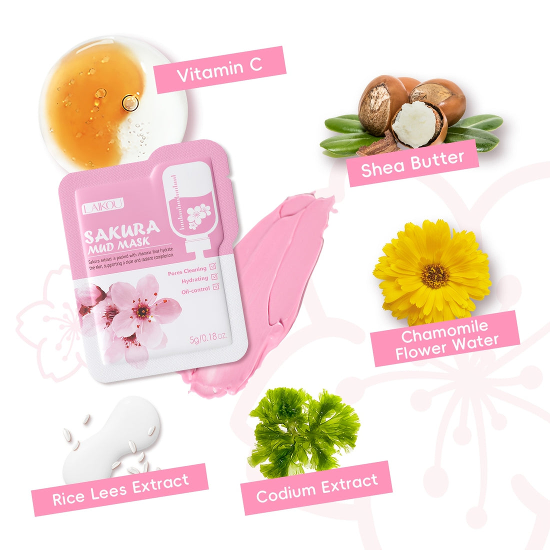10pcs sakura skin care kit skin types day gentle