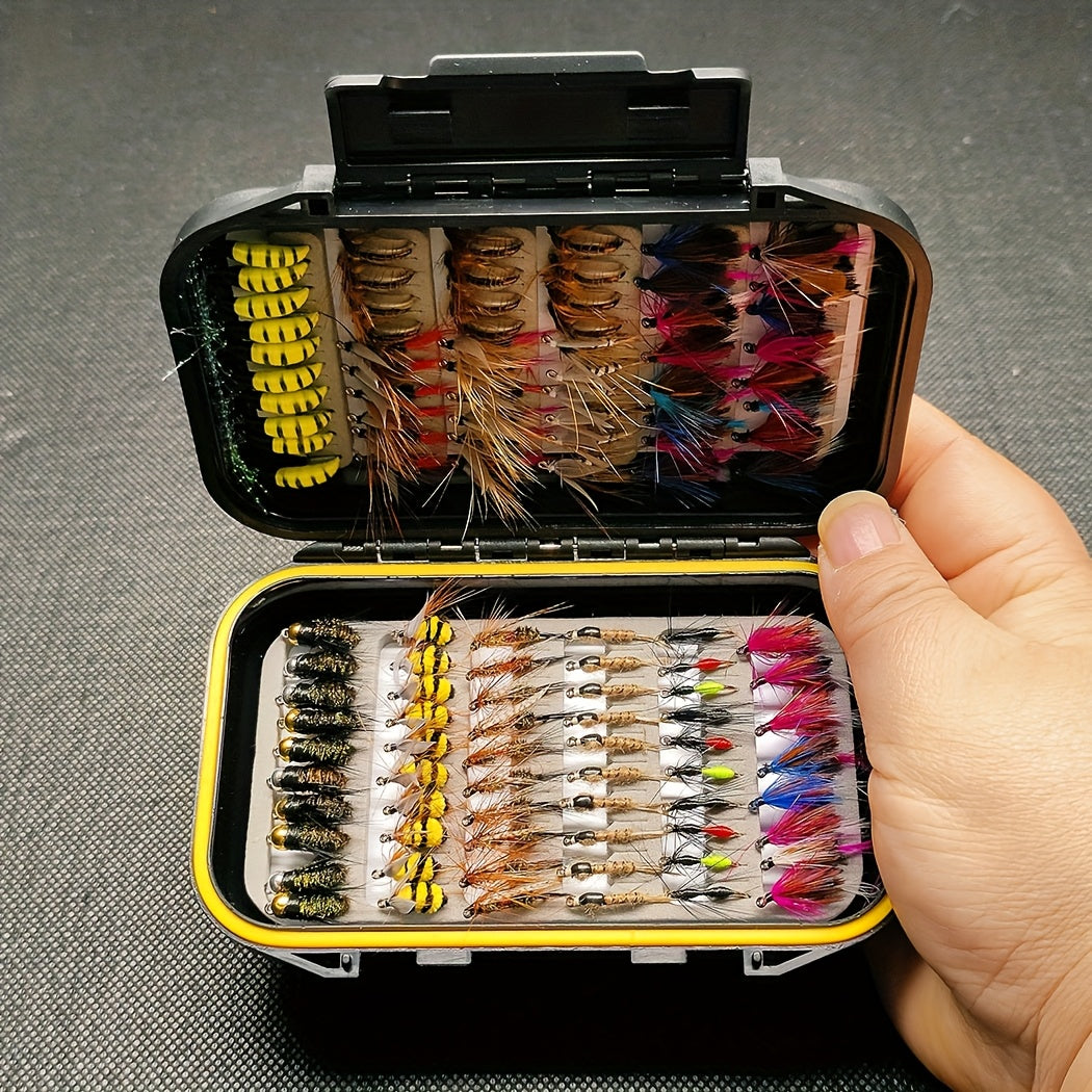 114pcs fly set plastic assortment nymph
