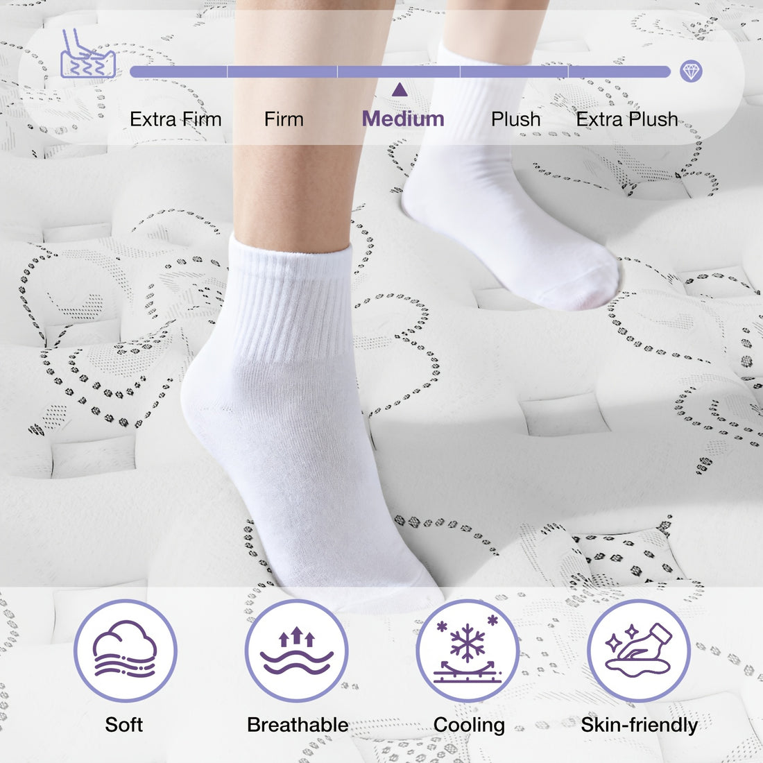 12 inch mattress memory foam pocketed coils mattress