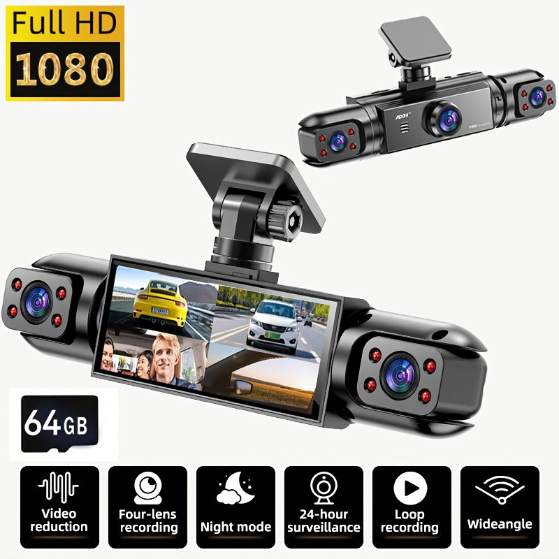 axh 360 panoramic 3 4 lens channel 1080p hd safety
