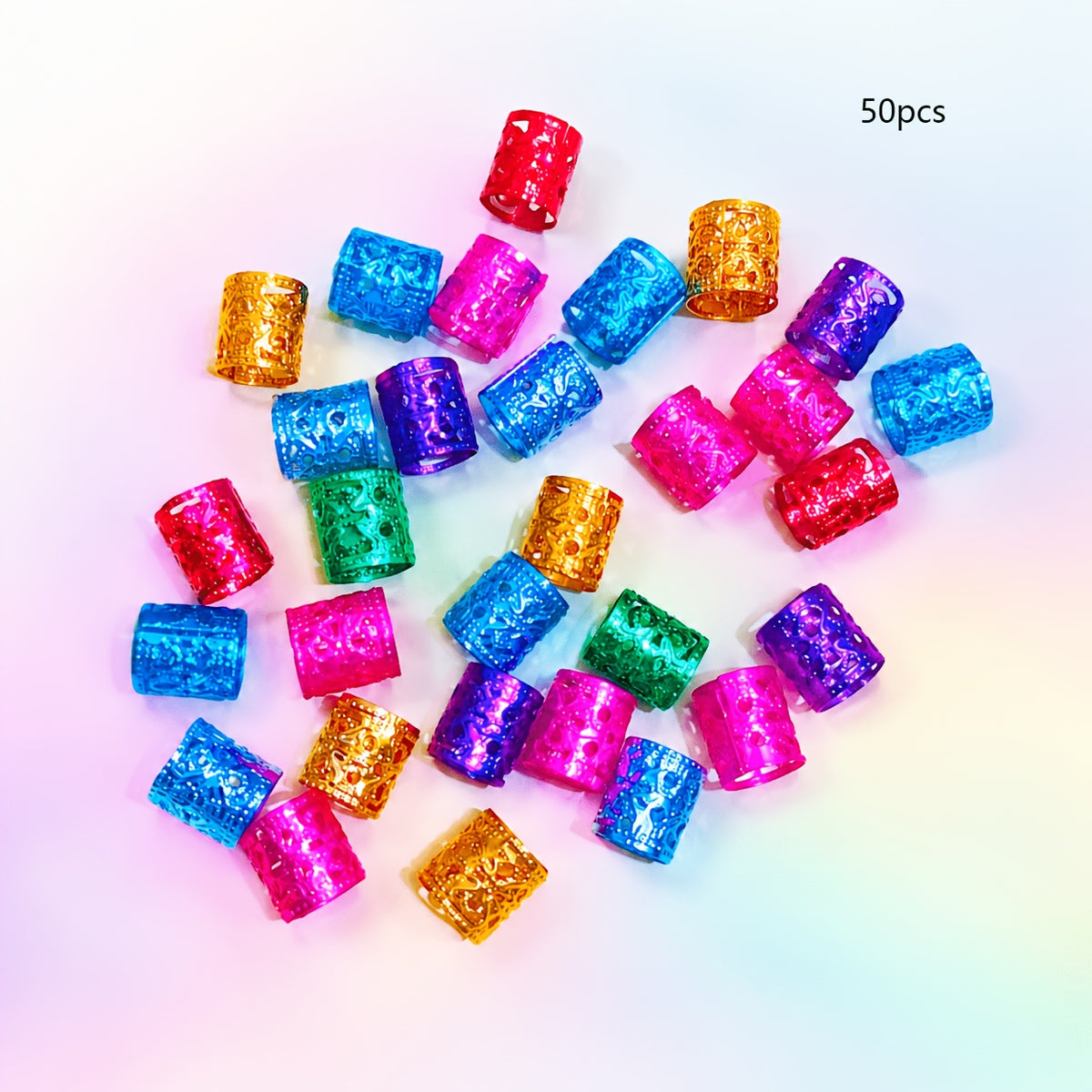 50 colorful hair accessories summer braiding ornaments