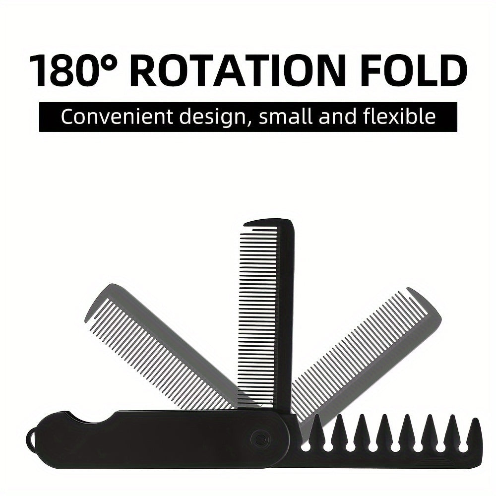 foldable unisex hair comb durable abs plastic handle plastic